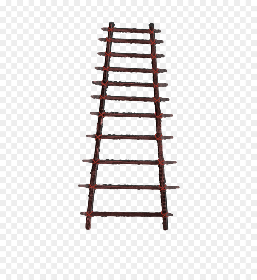Leiter-Symbol - Braune einfache Leiter dekorativen Muster