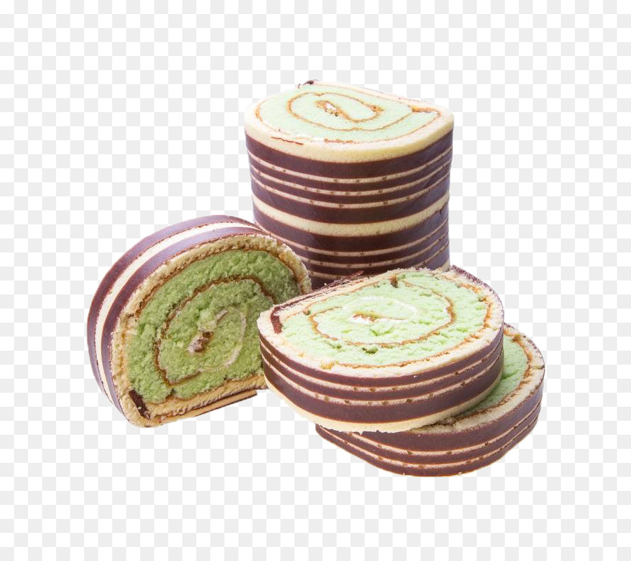 Pastina da tè Matcha Swiss roll Panificio - Un gruppo di granella di tè verde torta