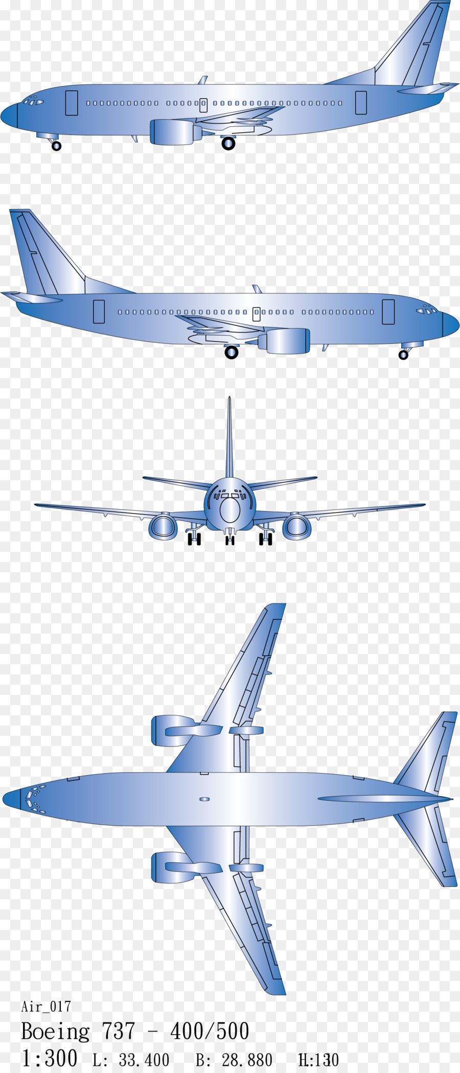 Máy bay Boeing 737 Hẹp-cơ máy bay - Véc tơ máy bay 36-17