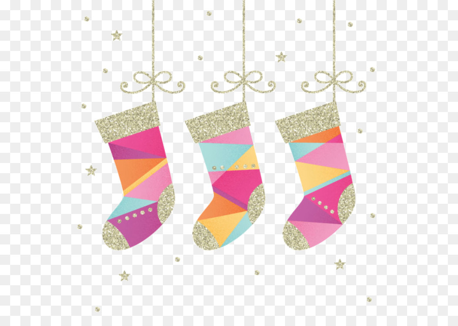 Calza di Natale di carta di biglietto di Auguri di Natale calza - Decorativo calzini