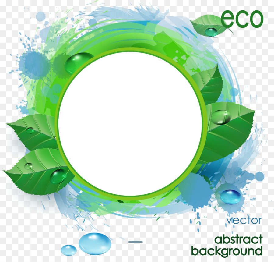 Kreis Grafik Grunge - Vektor, Wasser, Tropfen, Blätter