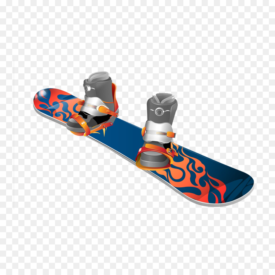Clip art per snowboard - Dipinto a mano skateboard movimento creativo