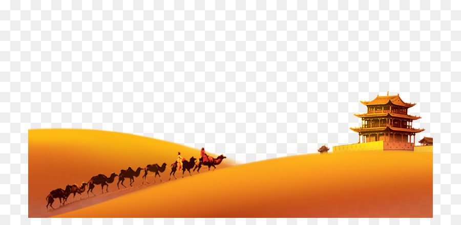 China Kamel-Ein Gürtel, Eine Straße Initiative Wüste - Alten Gebäuden Wüste Kamel