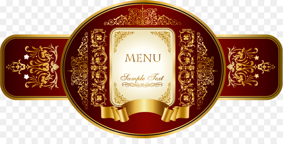 Visual Arts Label Arabesque - Restaurant Hotel Royal vergoldet retro schwarz