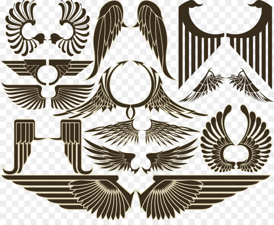 Royalty free Illustrazione - Decorativa nero ali