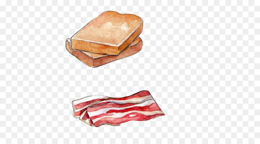 Bữa Sáng Thịt Xông Khói Tocino Vẽ - Bữa sáng đơn giản tay liệu vẽ bức tranh