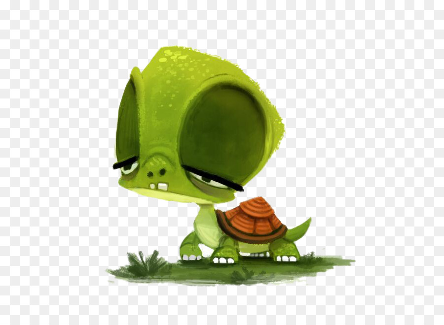 Tartaruga Disegno Animato Animazione, Illustrazione - Tartaruga verde - Green tortoise