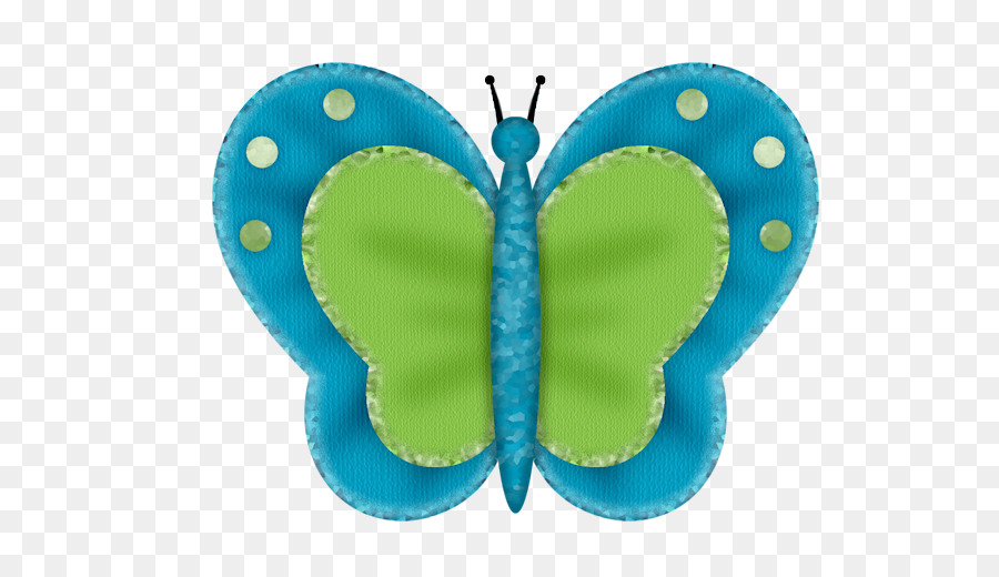 Schmetterling Blau-grün Blau-grün - Cartoon Butterfly