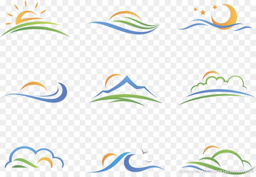 Landschaft-Logo Lizenzfreie Illustrationen - das Wetter