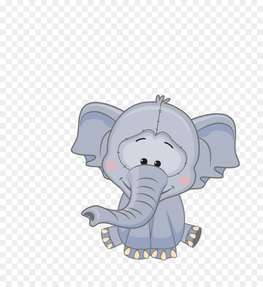 Cartoon-Grafik-design-Illustration - Vektor-Grau-cartoon-Tier Elefant