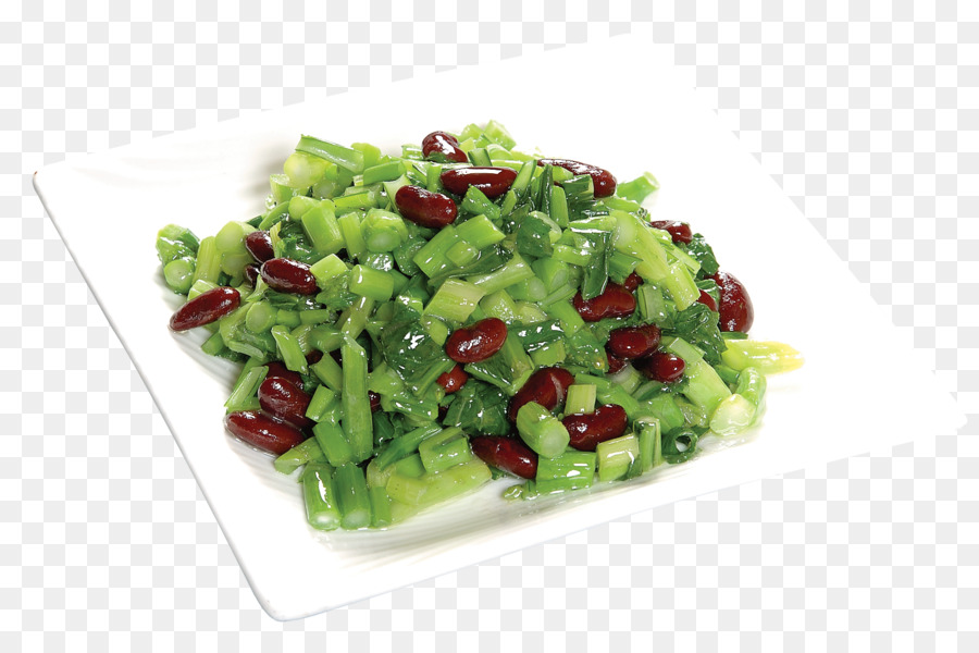 Vegetarische Küche Choy sum Adzuki bean Leaf Gemüse Essen - Rote Bohnen Kohl slip