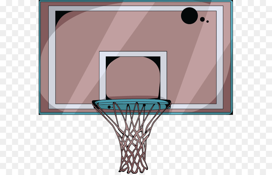 Cartoon Basketball, Basketball-Backboard - Braune frische basketball-rack-Dekoration Muster