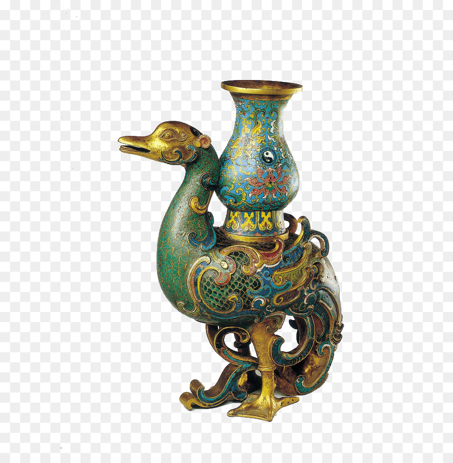 Cloisonnxe9 dinastia Qing Falangcai Porcellana smalto porcellanato - Cloisonne opere d'arte