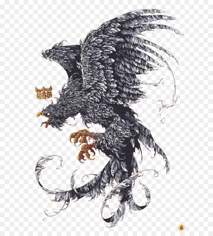 Ba Lan Eagle Vẽ Hoạ - Sáng đen và trắng giả đại Bàng