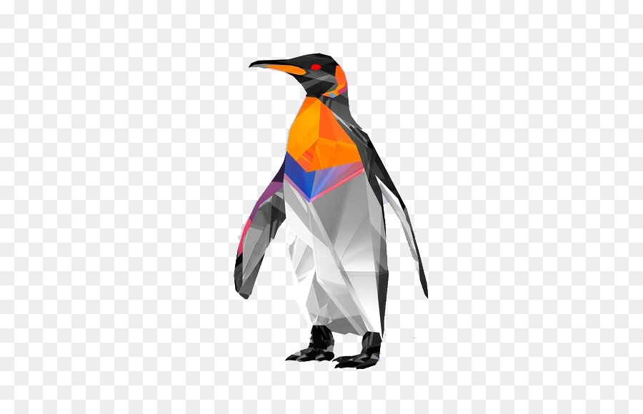Pinguino Uccello Poligono Geometria Carta Da Parati - Colore Pinguino