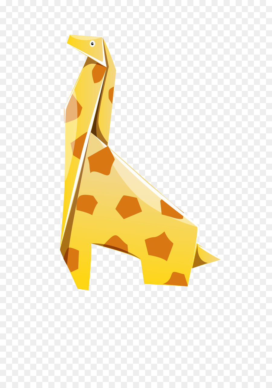 Carta del Nord giraffa Gru Origami - cartoon giraffa