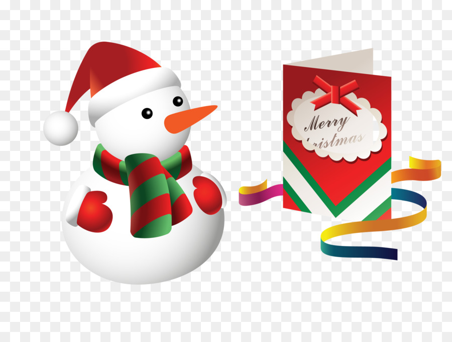 Weihnachten Schneemann Gruß-Karte-Symbol - Weihnachtsmann