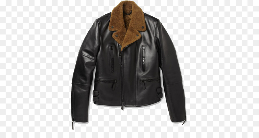 Leder Jacke fliegerhaube aus Mantel Burberry - Schwarze Leder-Jacke