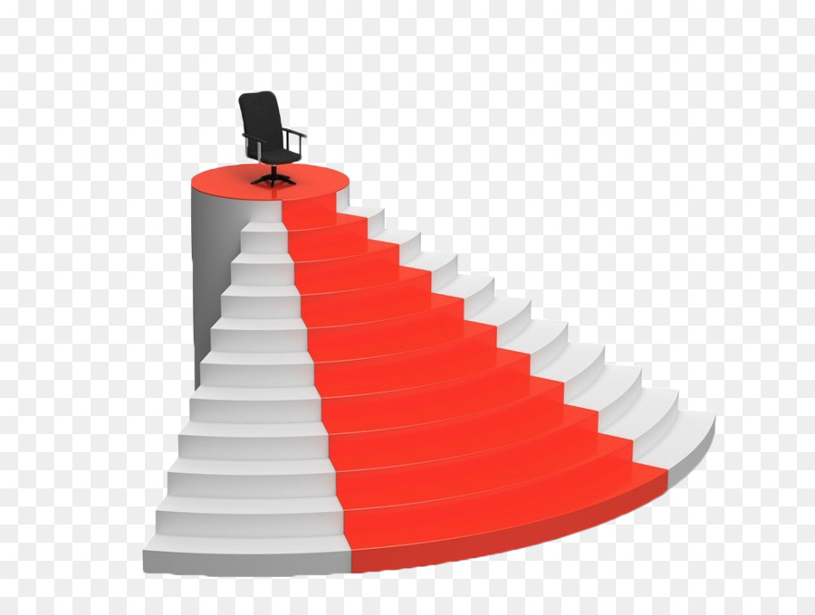 Treppen-Stuhl-Illustration - Die Hälfte der rote Teppich