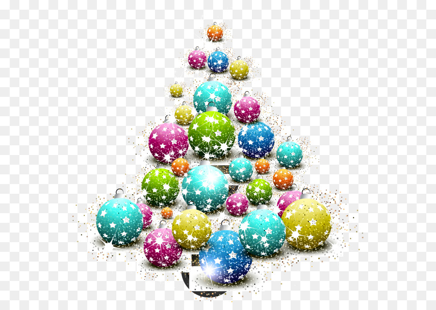 Albero di natale, ornamento di Natale di Natale di carta - Fantasia a sfera modello