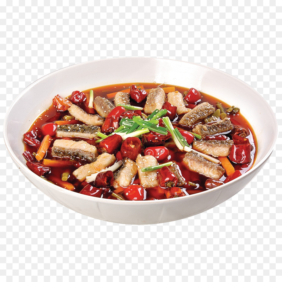La cucina del Sichuan, zuppa di Pesce, Piatto di Capsicum annuum - il pesce di fiume rot suxiang