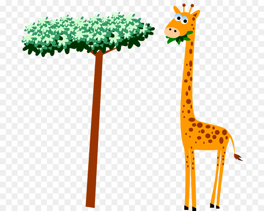 Baby Giraffe Cartoon Clip art - Cartoon giraffa che mangia le foglie