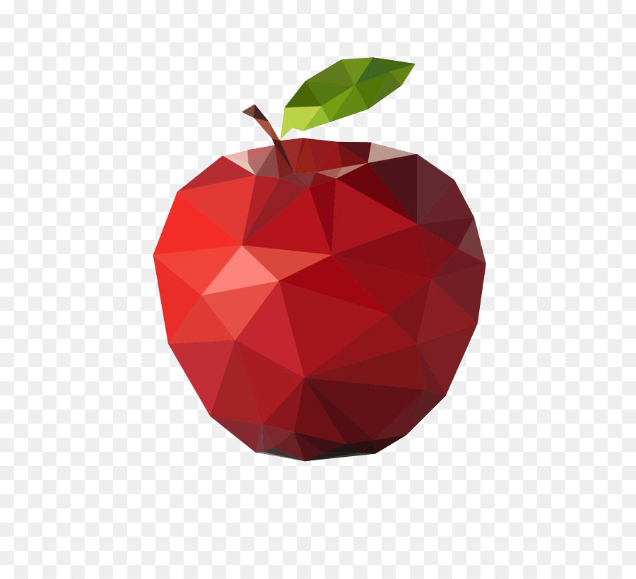 Low-poly Apple Illustrator - apple