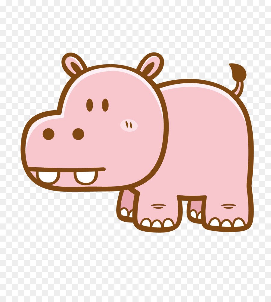 Hausschwein Zeichnung Cartoon - Meng Meng da hippo material