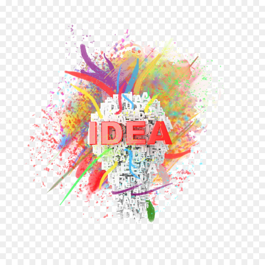 Idee Licht-Kreativität-Konzept - Kreative, farbige Glühbirne