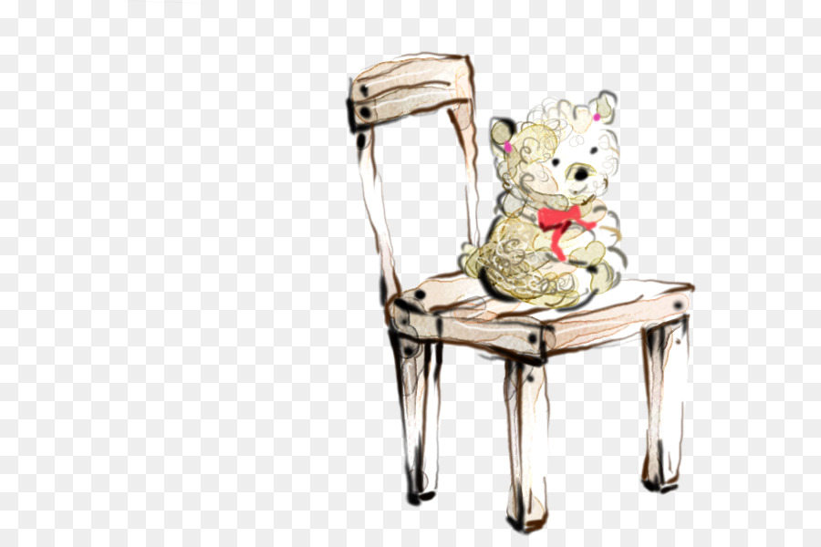 Tisch Stuhl Möbel-Zeichnung - Cartoon gemalt Stuhl