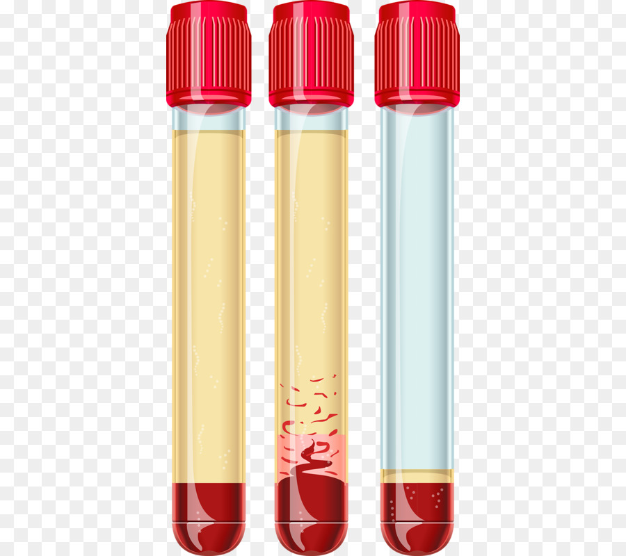 Provetta di Laboratorio di Biochimica Illustrazione - Tappo rosso, tubi