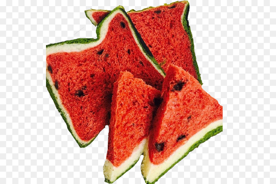 Wassermelone-Tee-Und Kaffee-Frühstück-Brot - Wassermelone Stil geschnitten Brot