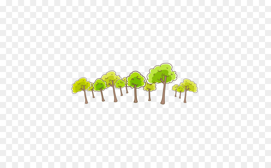 Baum-Wald Chemisches element - Kleine von hand gezeichnete Elemente, Wald, Bäume