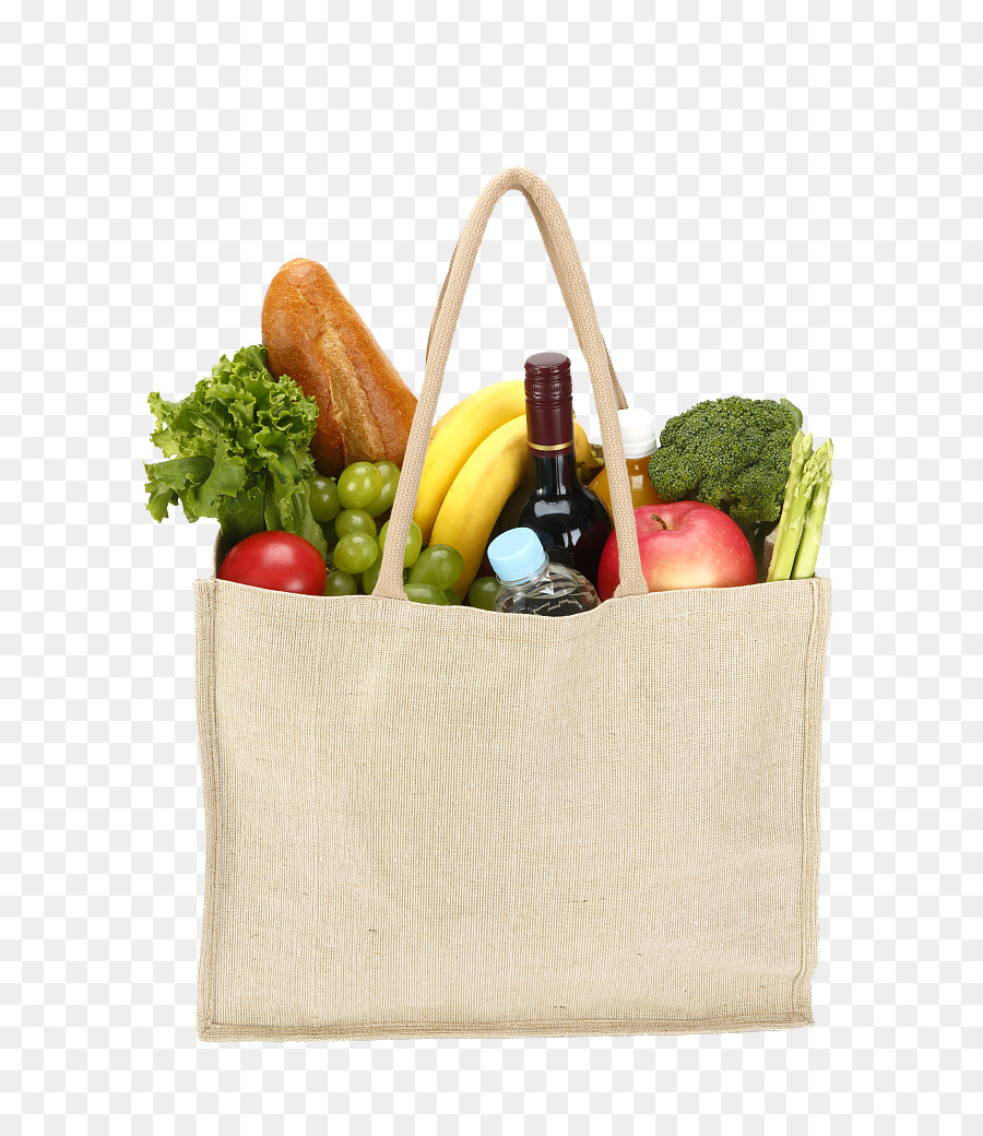 Sacchetto della spesa riutilizzabile la fotografia di Stock - La frutta e la verdura in borsa della spesa