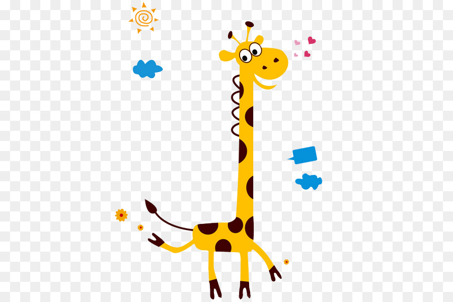 Giraffe Wandtattoo Wachstum chart - giraffe