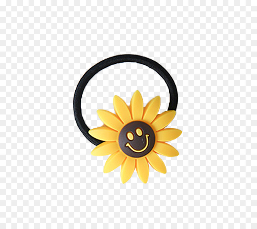 Common sunflower-Designer - Sonnenblume smiley-Gesicht-Haar-ring
