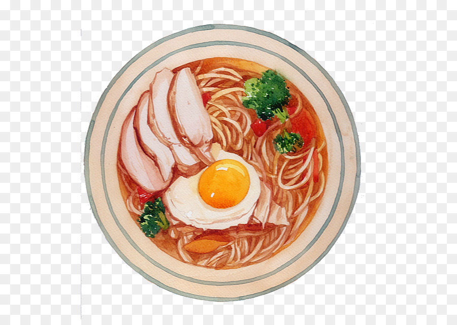 Ramen Giapponese Cucina Calda e secca le tagliatelle di Manzo noodle soup - Uova pancetta superficie della tazza