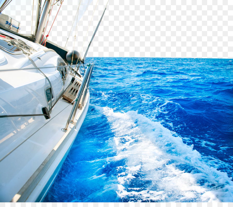 Yacht a vela di fotografia Stock Yachting - Yacht di viaggio nella vasta distesa del mare