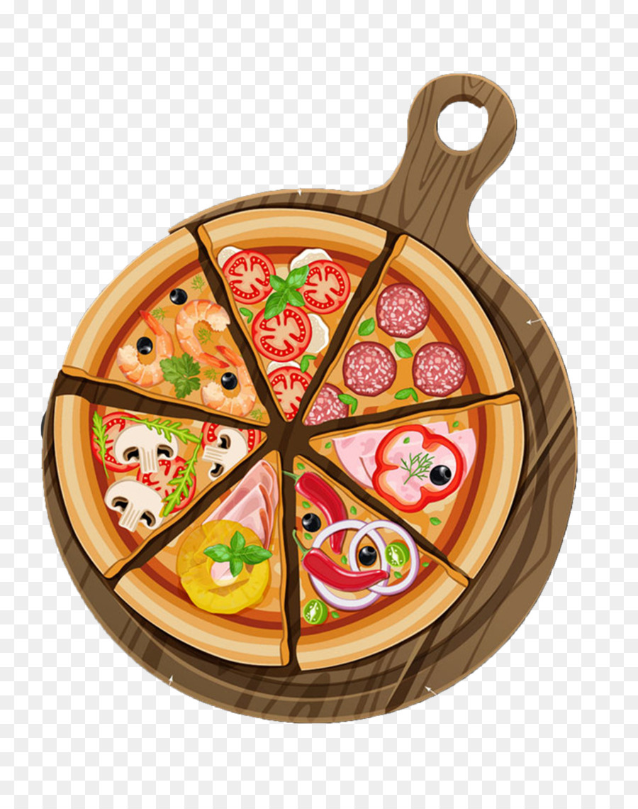 Pizza-Pizza-Fast-food-Adobe Illustrator - Hand gezeichnet illustration Pizza