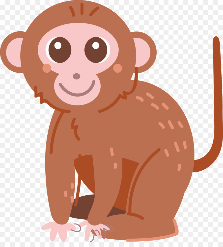 Affe, Primat, Menschenaffe, Clip-art - Cute little monkey