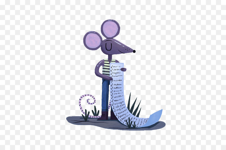 Cartoon Design Illustrazione - Cartone animato del mouse con un portafoglio ordini