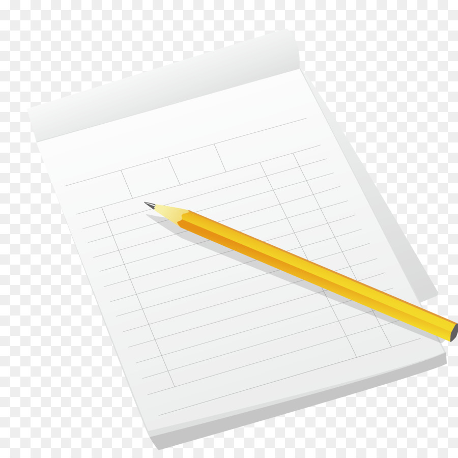 Carta Blocco Note A Matita - Vettore di matita e blocco note