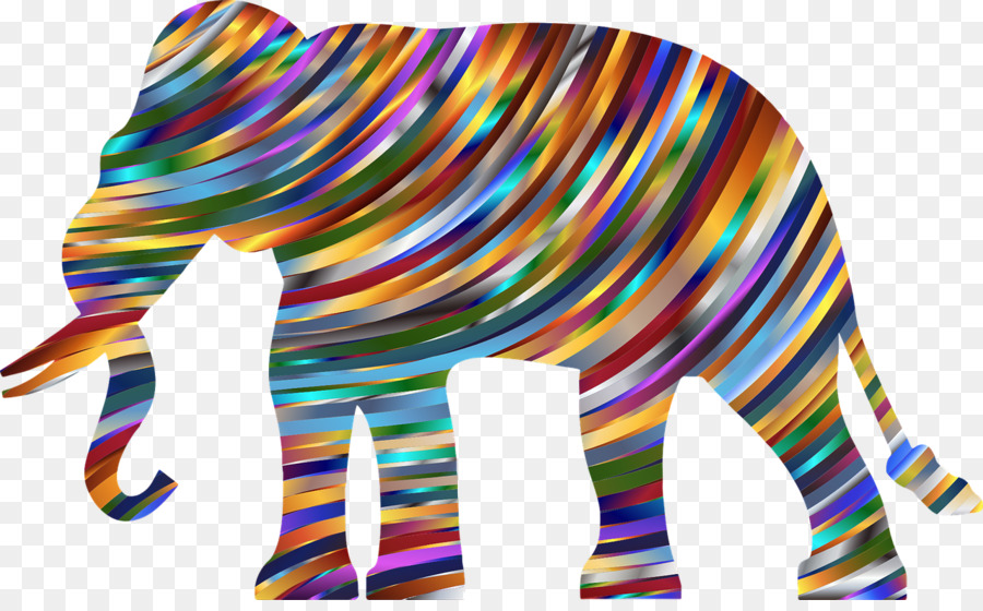 Psichedelia risoluzione del Display Sfondo - Elephant Arcobaleno motivo decorativo