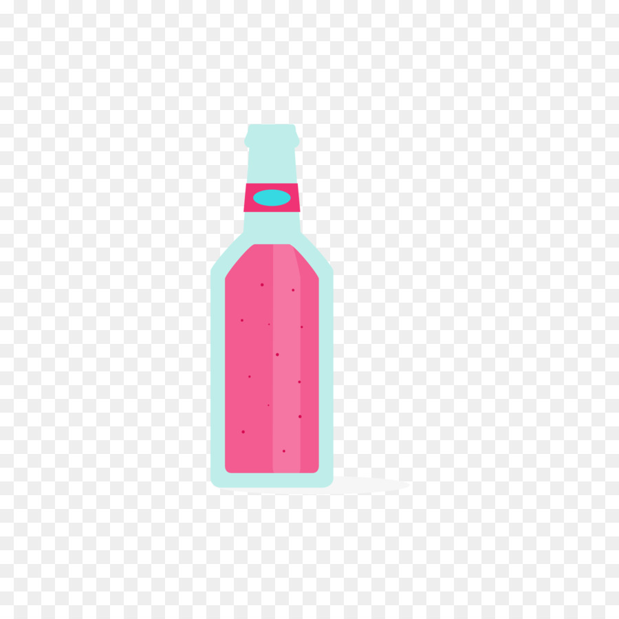 Rosso Drink, bottiglia di Vetro - Un drink rosso in una bottiglia blu