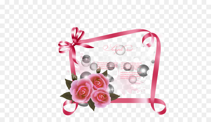 Thiệp Băng Rose Clip nghệ thuật - Hoa hồng