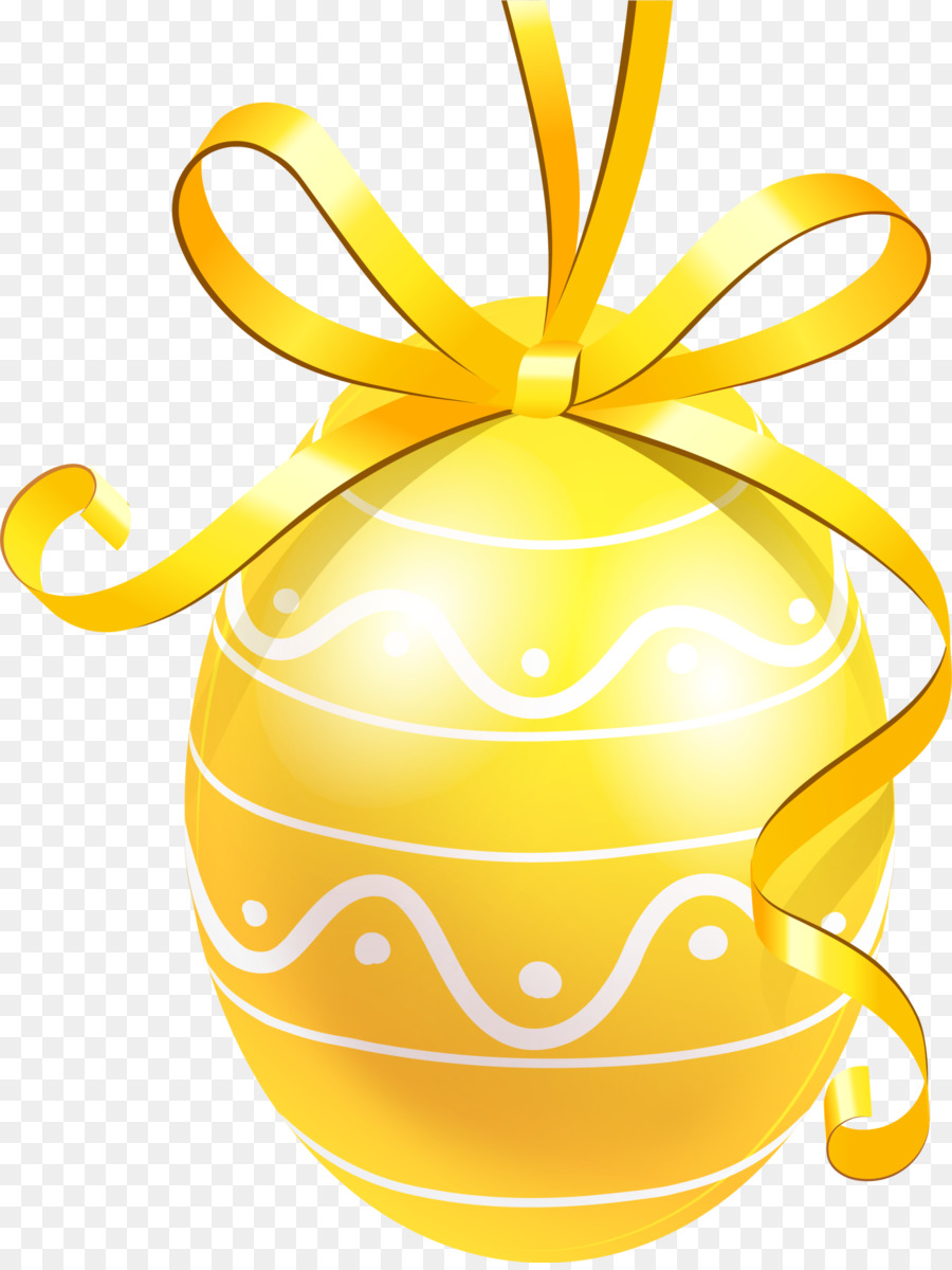 Giallo uovo di Pasqua clipart - Uova di colore giallo
