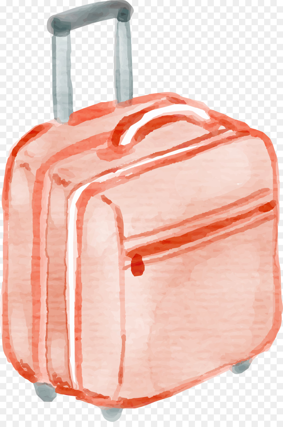 Valigia pittura ad Acquerello Bagaglio di Disegno - Disegnati a mano valigia con acquerello