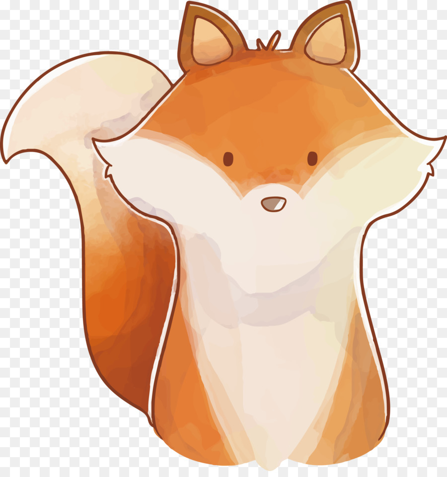 Red fox Baffi Illustrazione - Vettore dipinto fox