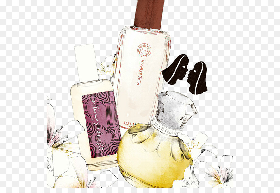 Parfüm Illustrator Illustration - Hand-gemalt, alle Arten von Marken-name Parfüm