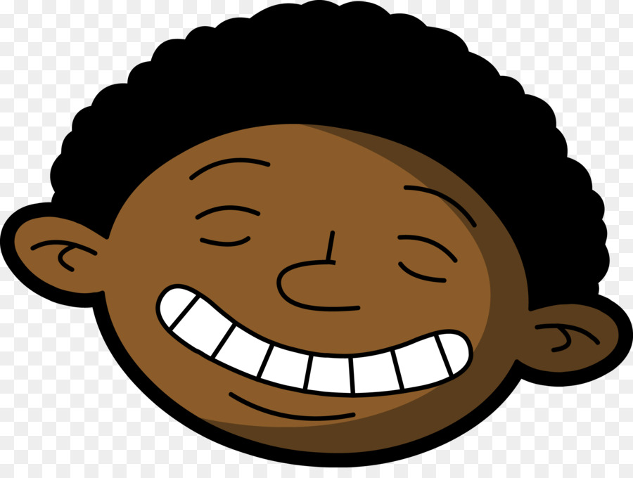 Cartoon Sorridente espressione del Viso - Bambino nero volto sorridente Vettoriale